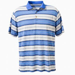 Nike Golf Polo Shirt Mens Size XL Tour Performance Striped Dry-Fit Polyester